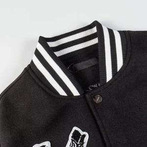 OEM en blanco logotipo personalizado mangas de cuero bordado Varsity chaqueta de los hombres de béisbol chaqueta de los hombres con su propio logotipo - Product Image 3