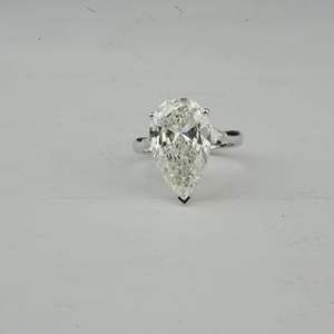 Bague en diamant de luxe créée en laboratoire 8 carats EF couleur VS1 clarté forme de poire or rose or argent IGI SGL bijoux certifiés - Product Image 4