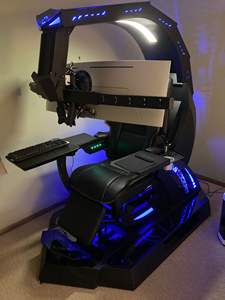 IMPERATOR GM-520 GIMI Gaming-Cockpit-Sessel, Zero-Gravity-Arbeitsplatzsessel mit Liegefunktion, Geeignet für Fünf Monitore, Neigbares Rig, VR - Product Image 6