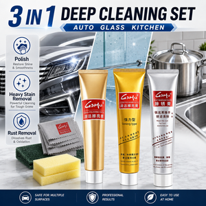 3-in-1 Multi-Purpose Household Cleaning Paste Set: Rust Remover, Metal Polisher, Heavy-Duty Cleaner, Fine Care & Polishing