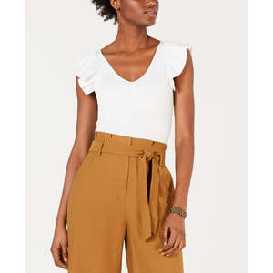 Cárdigan de Punto con Volantes Sarah para Mujer, Marca Lucy Paris, Color Blanco, Informal, para Invierno, con Cierre de Cremallera y Decoración de Botones, Talla Pequeña - Product Image 1