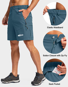 Shorts de sport d'été pour hommes, séchage rapide, double couche, respirant, shorts de course à pied, motif extensible, confort, taille élastique - Product Image 5