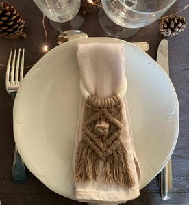 Set de 2 anneaux de serviette macramé - Product Image 3