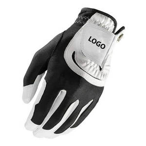 Vente en gros de gants de golf de qualité supérieure pour gaucher en cuir de mouton confortable en blanc noir pour le sport - Product Image 5