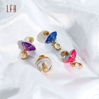 Mignon pendentif champignon en alliage d'émail AU750 pour femmes bébé cadeau bijoux en or pur bijoux en or 18k réel au750 or 18k réel