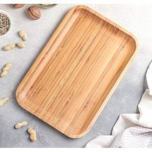 Plateau de service en bambou naturel de haute qualité, style vintage élégant pour la décoration de la maison et des hôtels, fabrication OEM/ODM, fabriqué au Vietnam - Product Image 1