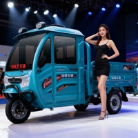 Tricycle benne électrique tout-terrain à bas prix, auto-déchargeant, capacité de charge 400 kg, autonomie 90 km