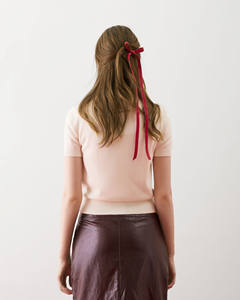 Suéter de Punto Casual de Algodón para Mujer, Cuello Redondo, Corte Regular, Manga Corta, Estampado 3D, Antiarrugas, con Brillo, para Todas las Temporadas - Product Image 2