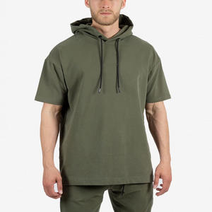 Sweats à capuche surdimensionnés en éponge française unisexe épais de 400g/m2 pour hommes Sweats à capuche vierges épais en coton 100% personnalisé avec logo brodé pour hommes - Product Image 1