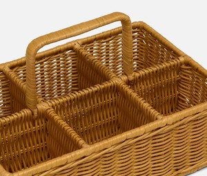 Cesta de Almacenamiento Rectangular de Mimbre y Ratán Tejida a Mano Sostenible con Asa para Vino, Ideal para Pedidos al por Mayor - Product Image 2