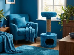 Casa para Gatos Fiona Azure Nest con Comodidad Suprema, Piel Sintética Ecológica y Cartón Resistente - Product Image 3