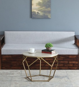 Mesa central de acento de metal de alta calidad con mesas de consola de diseño de mármol blanco para sala de estar y muebles para el hogar - Product Image 3