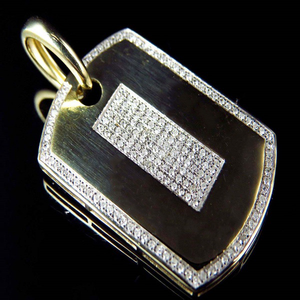 Hip Hop Style Personalized Gold Plated Round Shape Moissanite Diamond Iced Out Custom Pendant Jewelry for Men - Product Image 1