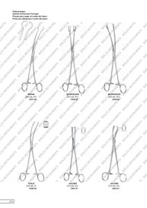 Pinzas manuales de tenáculo uterino de acero inoxidable, instrumento quirúrgico de acero inoxidable aprobado por CE ISO - Product Image 4