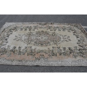 พรมขนสัตว์สไตล์ตุรกีทำด้วยมือ9.8ft 5.8ชิ้นแบบคลาสสิกงานเย็บปะสี่เหลี่ยมสำหรับห้องนั่งเล่นห้องนอนห้องโถงห้องโถงน้ำยาง - Product Image 3