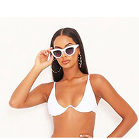 Nouvelle mode, bikini deux pièces pour femmes, rouge uni, en spandex/polyester, écologique, respirant, séchage rapide, antibactérien, sur mesure