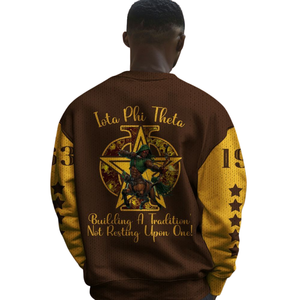 Iota Phi Theta acrílico tejido 1963 suéter Chenille letra griega pulóver fraternidad ropa invierno ropa griega - Product Image 5