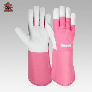 ถุงมือยาว16นิ้วทำจากหนังลายเมล็ดข้าวทนความร้อนสำหรับงานบัดกรี - Product Image 6