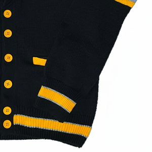 เสื้อสเวตเตอร์ถักสำหรับผู้ชายเสื้อคาร์ดิแกนผ้าแจ็คการ์ดคอปกปักลายมหาวิทยาลัยทางใต้ตามสั่ง - Product Image 6