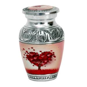 Forma clásica con urnas de cremación de recuerdo de latón esmaltado blanco Urnas de recuerdo de latón de tendencia caliente hechas en la India - Product Image 6