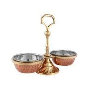 Ensemble de cornichons en cuivre à double bol, Cuivre traditionnel, charme moderne, Obtenez votre dose de cornichons frais, Bols à cornichons en cuivre assortis - Product Image 6