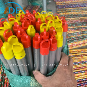 Outils ménagers en PVC argenté manche de balai couvert et bâtonnets d'escoba en bois d'eucalyptus bâtonnets de serpillière limpieza pôle pin - Product Image 5