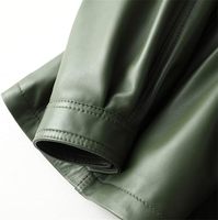 Großhandelspreis Damen Maßgeschneiderter Echtleder-Trenchcoat Hochwertige Denim-Schaffell-Jacke mit Reißverschluss Schnelltrocknend Neuestes Design Mantel