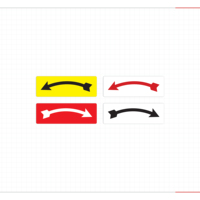 Ensemble d'autocollants adhésifs résistants à l'huile pour symboles de flèches directionnelles, signalisation routière, sécurité routière, indication de direction, avertissements et icônes de navigation