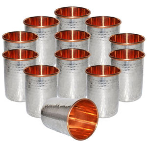 Vaso de Cobre con Diseño Martillado de Aspecto Moderno, Vaso para Agua o Cócteles, Acabado Brillante, el Más Demandado al Mejor Precio - Product Image 3