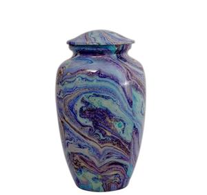 Urna de cremación de aluminio para cenizas humanas para adultos-Urna de almacenamiento de cenizas conmemorativas funerarias hechas a mano - Product Image 2