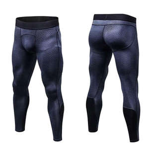 Pantalons de compression pour hommes en coton de haute qualité, sur mesure, vêtements de sport, vente en gros, design de pantalons de compression pour hommes - Product Image 2