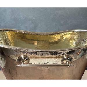 Baignoire en laiton luxueuse, l'attrait intemporel du cuivre assure qu'elle ne se démode jamais, cadeaux de pendaison de crémaillère, article luxueux - Product Image 2