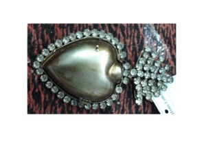 Coeur en or Milagros de coeur sacré d'ange royal en métal Mary pour la maison décorative - Product Image 4