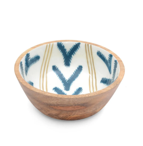 Bol en bois d'acacia avec serveur pour une utilisation polyvalente en émail de conception de fleurs et avec la meilleure qualité pour l'exportation - Product Image 6