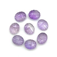Ametyste rose en forme de scarabée 10x12mm, pierre précieuse sculptée en vrac, améthyste naturelle pour la fabrication de bijoux, fournisseur en gros de pierres précieuses