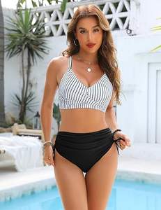 Traje de baño elegante para mujer, conjunto de bikini de dos piezas, logotipo personalizado, tejido de secado rápido, ideal para colecciones de trajes de baño de marca privada - Product Image 2