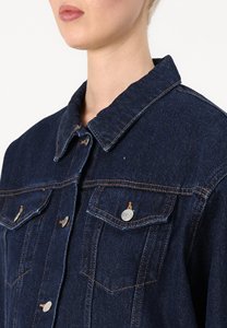 Nouveauté Veste denim bleu foncé de qualité supérieure pour femmes OEM fermeture à boutons conçue pour les femmes pour un confort en toutes saisons - Product Image 2
