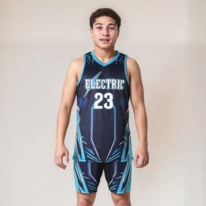 Tenue de basketball sans manches en polyester, ensemble d'entraînement durable pour le sport, grande taille, en sergé. - Product Image 4