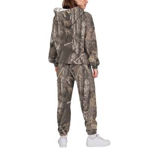 Ensembles camouflage pour femmes pleine longueur arbre véritable imprimé jungle vêtements de randonnée vêtements de plein air ensemble deux pièces survêtements camouflage pour femmes - Product Image 2