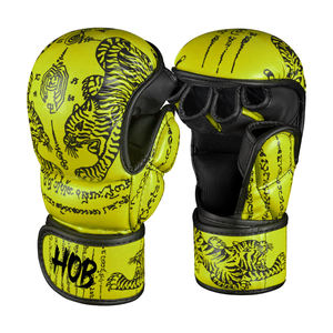 Guantes de entrenamiento MMA negros de alta calidad para hombre, Material de cuero cómodo, elástico impermeable, logotipo personalizado, artes marciales, Boxeo - Product Image 4