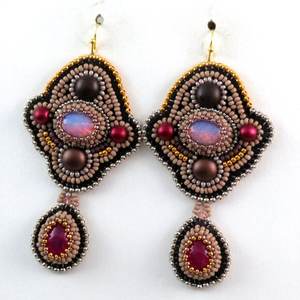 Boucles d'oreilles perlées, boucles d'oreilles en perles de rocaille, boucles d'oreilles personnalisées multi-perles, bijoux de fête pour femmes au meilleur prix - Product Image 2