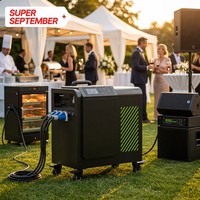 Station d'alimentation portable à batterie solaire TIANTAITECH Série BH, générateur solaire silencieux à émission zéro avec chariot LFP