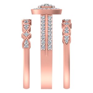 Anillo fino de oro de 14K/18K personalizable para mujer, joyería de boda bonita de lujo con diamante redondo cultivado en laboratorio para regalo de compromiso - Product Image 6