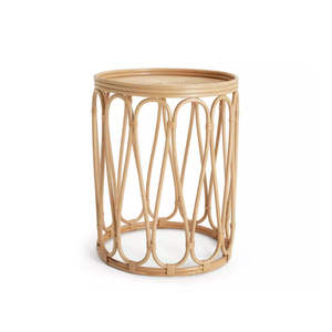 Table en rotin décorative robuste avec dessus lisse pour salons intérieurs et patios extérieurs - Product Image 4