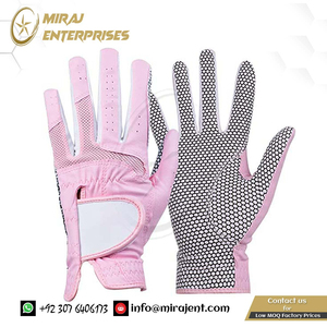 Guantes de golf de cuero sintético antideslizantes de poliuretano para mujer, guantes deportivos transpirables de piel de oveja duraderos y lisos a granel - Product Image 2