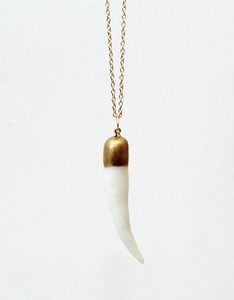 SYMBOLIZE Nouvelle Arrivée Buffalo Ox Corne Collier Poli Animal Style Os Bijoux Conception Naturelle Perles Femmes Filles De Mariage - Product Image 6