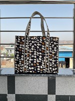 Sac fourre-tout matelassé en coton, grand format, vintage, tendance, bohème, pour l'automne, l'hiver, l'été, pour le shopping, les voyages, l'usage quotidien, avec deux poignées et fermeture éclair