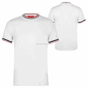 T-shirt sur mesure pour hommes de haute qualité 100% polyester coton conception élastique style décontracté uni - Product Image 3