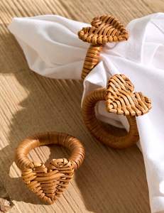 Lightweight <b>Rattan</b> Napkin Ring For Easy <b>Storage</b> And Practical Use In Everyday Dining Or <b>Large</b> Scale Catering Events - Product Image 2