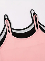 Ensemble pyjama 2 pièces pour femme en jersey couleur unie, printemps-été, avec débardeur à fines bretelles et short à volants, taille élastique, thermique et décontracté